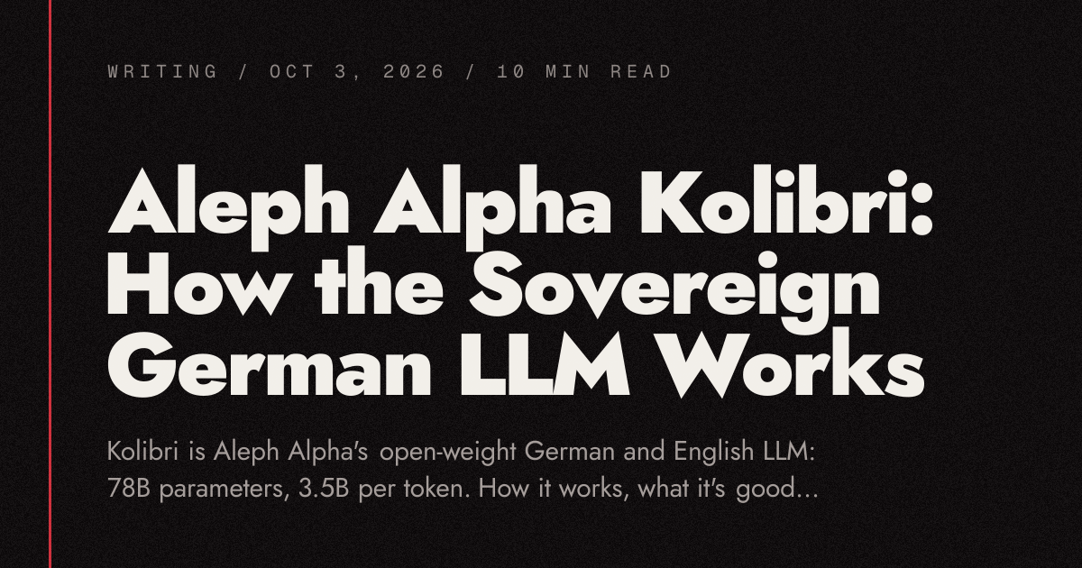 Aleph Alpha Kolibri: How the Sovereign German LLM Works