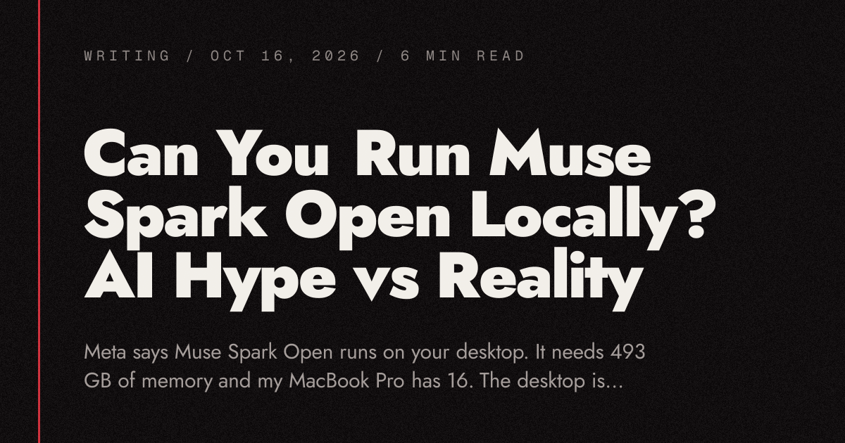 Can You Run Muse Spark Open Locally? AI Hype vs Reality